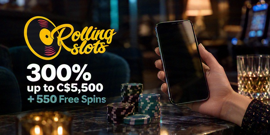 Real Time Gaming Rolling Slots 300% up to C$5,500 + 550 Free Spins