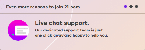 Live chat support