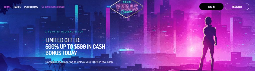 NeonVegas Casino Lobby